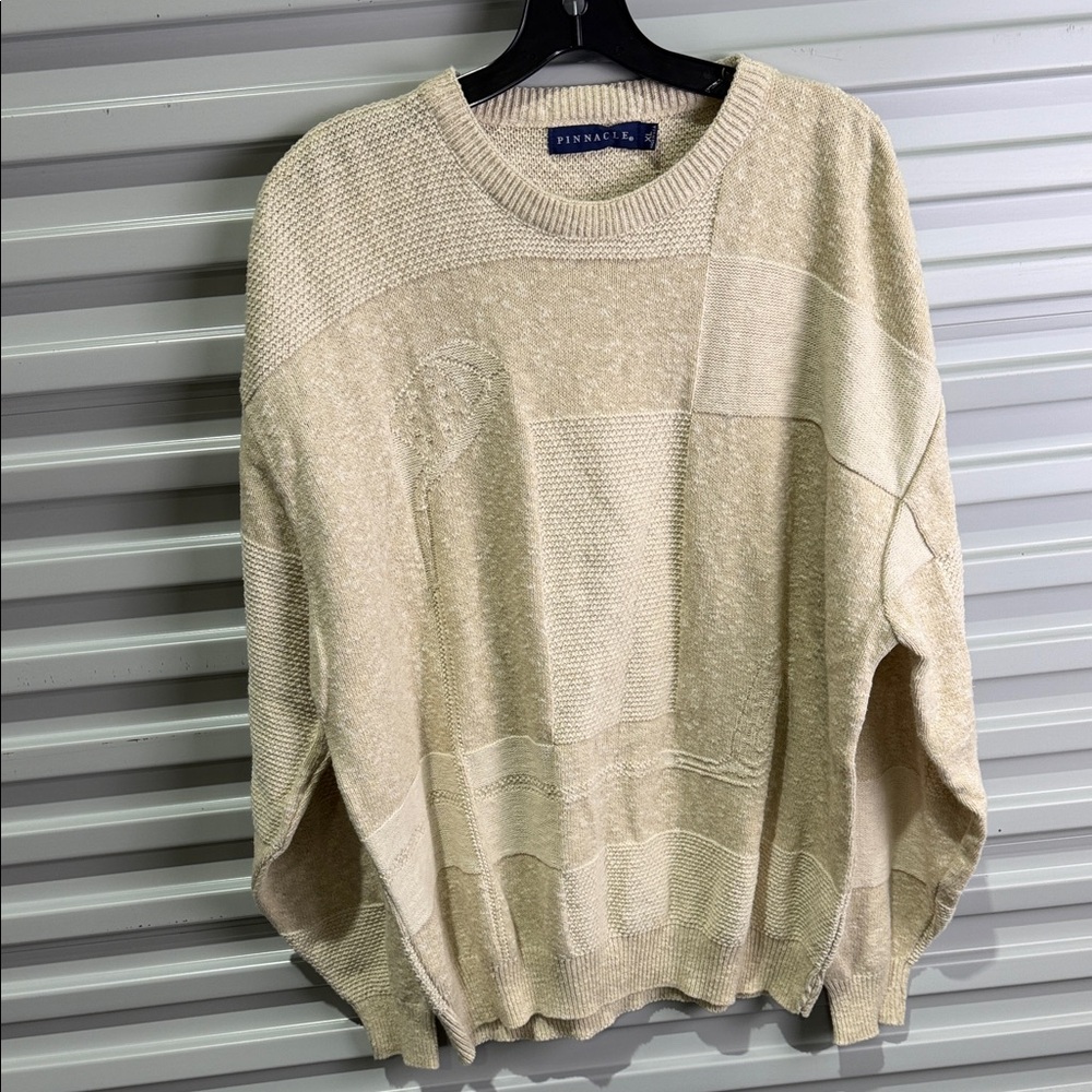 Pinnacle Golf Men's Cream Sweater XL